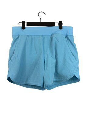 Lands End Womens Quick Dry Swim Shorts Size 10 Light Blue With Pockets